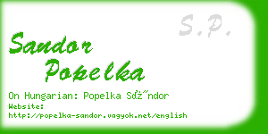 sandor popelka business card